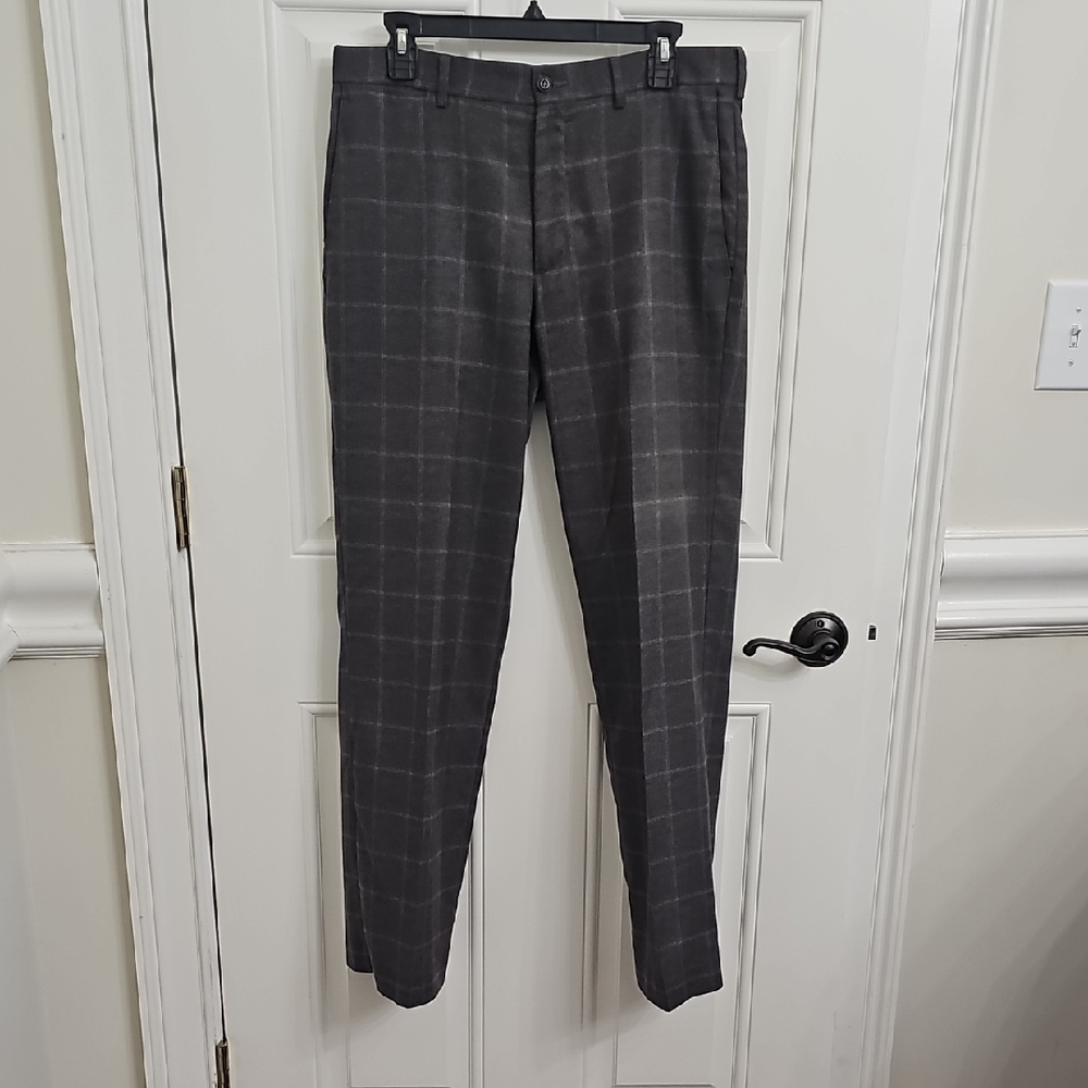 Men's Gray Checkered Pants